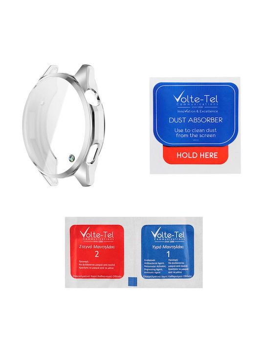 Volte-Tel Edge Cover Πλαστική Θήκη με Τζαμάκι σε Ασημί χρώμα για Xiaomi Watch 5