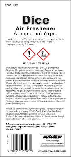 Autoline Ароматизатор Окачен за кола Funky Dice Свежест на открито 1бр