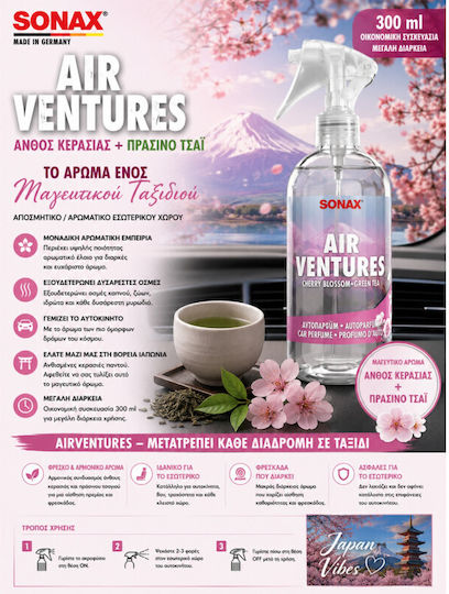 Sonax Airventure Auto Lufterfrischer Duft Inneraum Blüte Kirsche und Grüner Tee 300ml