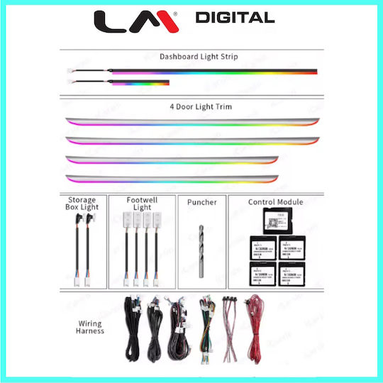 LM Digital Interior Decorative Car Lighting System