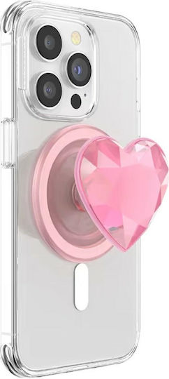 Pop-Sockets Pop-Sockets Kristallherz Griff Magsafe Handyhalterung Ständer Rosa