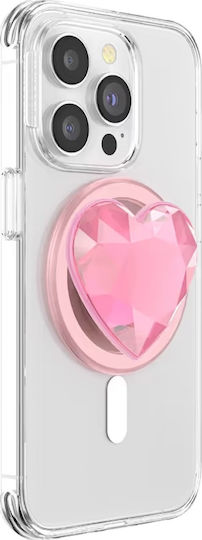 Pop-Sockets Pop-Sockets Kristallherz Griff Magsafe Handyhalterung Ständer Rosa