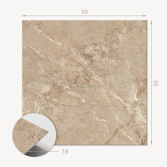 Wall Tiles Pvc Design Room Natural Marble 9x30x30 Pcs