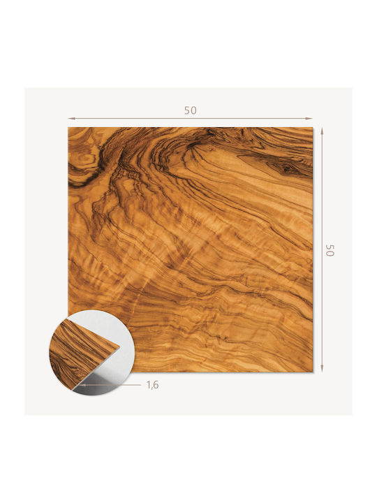 Vinyl Floor Sticker Print Pattern Natural Wood 4x50x50 Pcs
