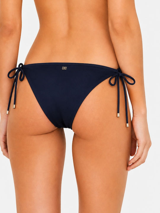 Bikini Inferioare cu Dantelă Albastru Marin