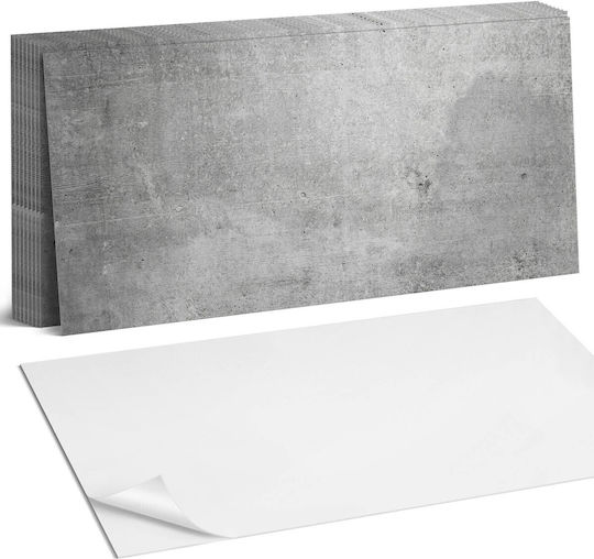Αυτοκόλλητα Πλακάκια Τοίχου Βινυλίου Εσωτερικούς Χώρους Υφή Ακατέργαστου Σκυροδέματος 10x40x20 Εκ