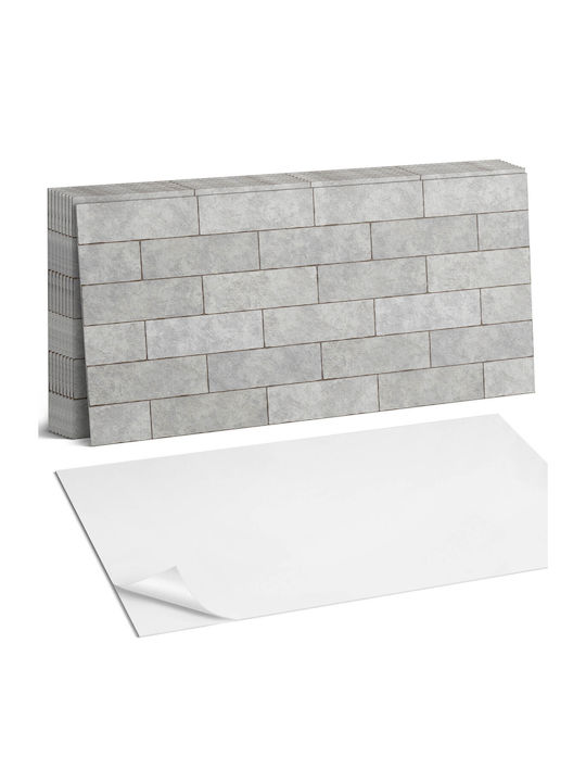 Autocolante Plăci de Faianță din Vinil Ideale pentru Interioare Moderne Design Tridimensional de Cărămidă 10x40x20 bucăți