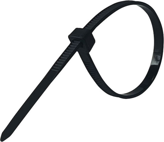 Tretytka Plastische Kabelbinder 150mmx3.6mm in Schwarz Farbe 100Stück