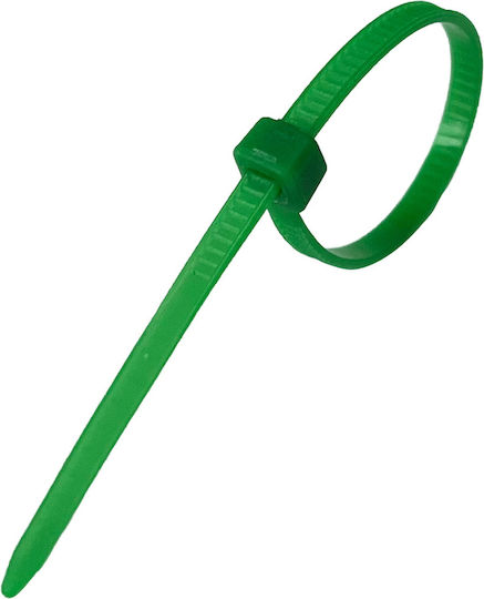 Tretytka Πλαστικά Δεματικά Καλωδίων 100mmx2.5mm σε Πράσινο χρώμα (100τμχ)