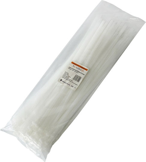 Tretytka Legătură Cablu Din Plastic 400mmx7.4mm În Culoare Albă 1 Buc