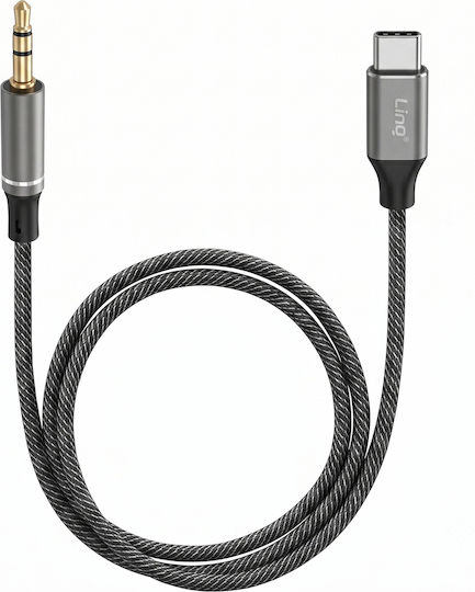 Linq Audio Cable Usb-c To Jack 3.5mm Car Radio Speaker Braided 1m Black