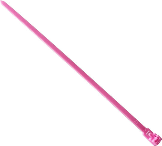 Tretytka Plastic Cable Tie 200mmx4.8mm In Pink Colour 1 Piece