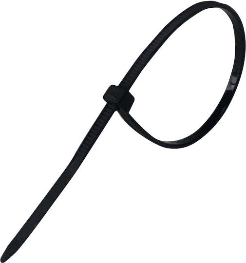 Tretytka Plastik Kabelbinder 150mmx2.5mm in Schwarz Farbe (100Stück)
