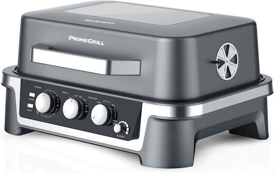 Rohnson Prime Elektrischer Grill Mit Beinen und Gerillter Platte 2600W Mit Deckel und Einstellbarem Thermostat 48.3x31.7cm