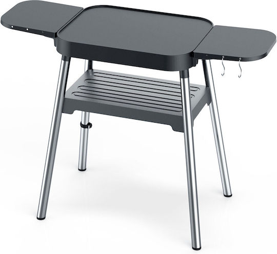 Rohnson Prime Elektrischer Grill Mit Beinen und Gerillter Platte 2600W Mit Deckel und Einstellbarem Thermostat 48.3x31.7cm