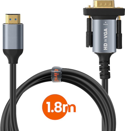 Linq Video Adapter Kabel HDMI Zu VGA 1.8m Full HD 1080p Auflösung Schwarz