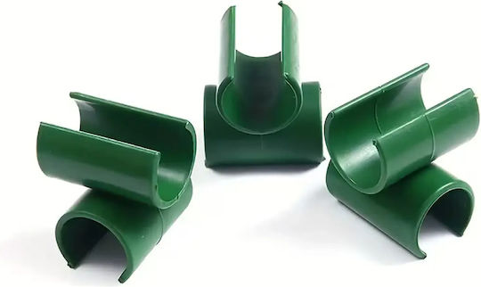 Set 10 Conectori Araci De Grădină Zola Structuri De Plante Tip Cruce 90° Suporturi 11 Mm Reutilizabile Verzi