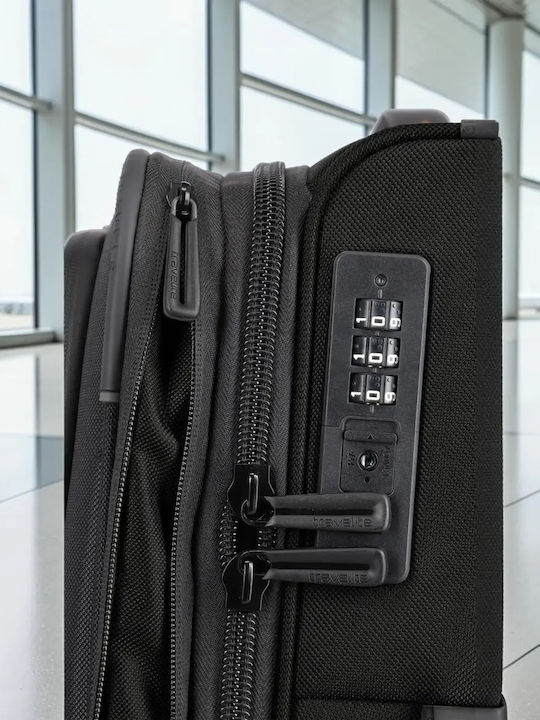 Travelite Reisegepäck Kabinen Stoff Schwarze Höhe 55cm