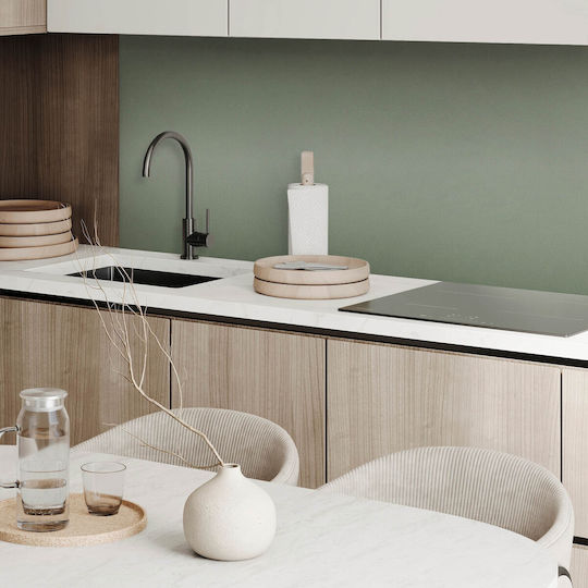 Set of Vinyl Tiles Kitchen or Bathroom Olive Decoration 10x40x20 Cm