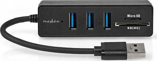 Nedis Usb-a 3.2 Gen 1 Hub 5 Ports Ultra-fast Transfer Up To 5 Gbit S Black