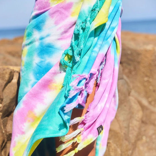 Slowtide Willow Spiral Dye Плажна Кърпа с Косъм 185x96см