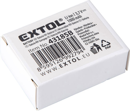 Extol Μπαταρία Εργαλείου Λιθίου 3.7V με Χωρητικότητα 1Ah