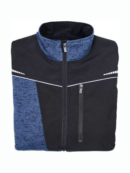 Cerva Work Fleece Reflective Blue Jacket