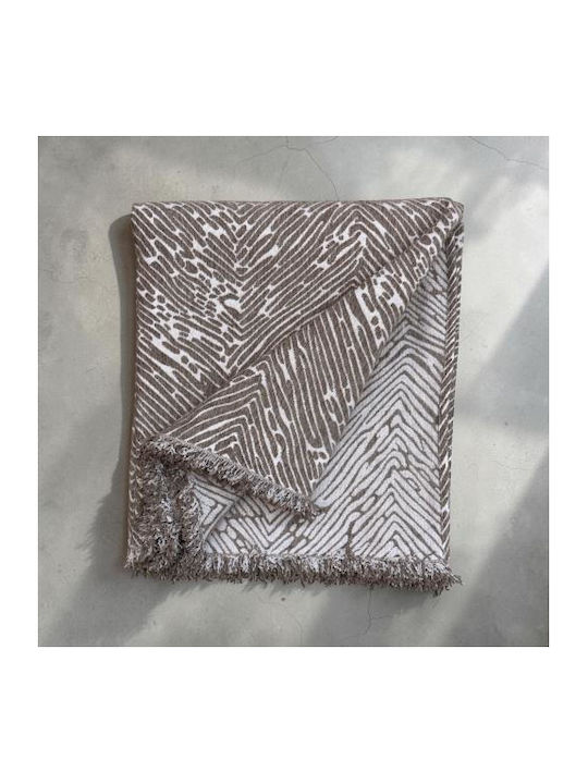 Linea Home Berre Sesselüberwurf Chenille 180x160cm Herstellerfarbe Mocca