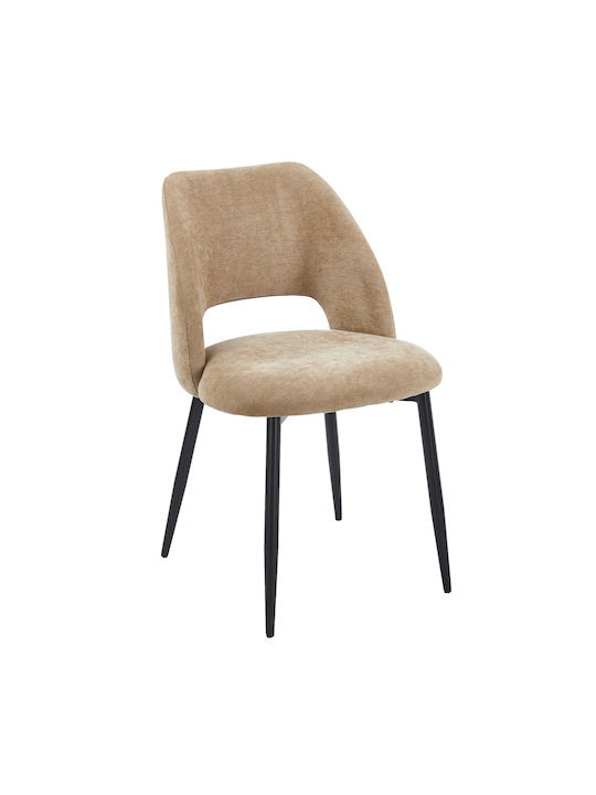 Lamett Ess- und Küchenstühle mit Stoffbezug Taupe 2Stücke 51x58x82cm
