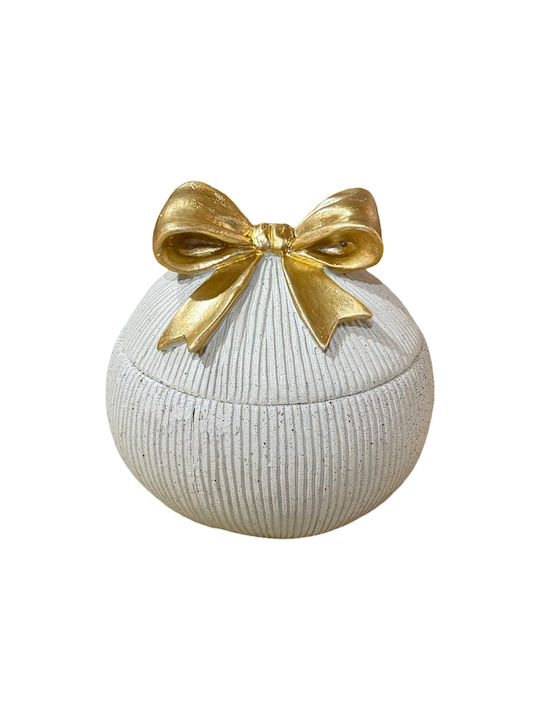 Glass Sweet Jar with Lid 15x15x14.5cm Gold
