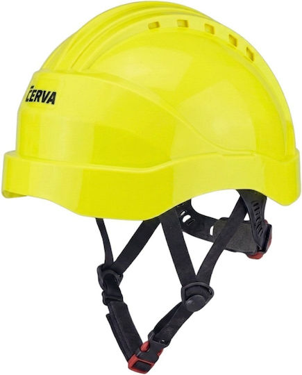 Cerva Construction Site Helmet with Earplugs Yellow