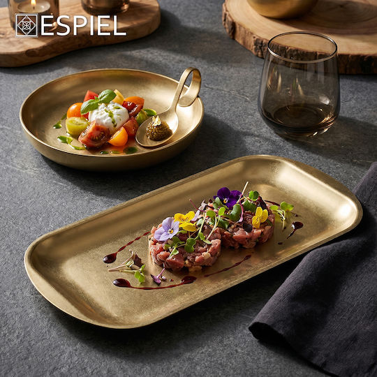 Espiel Amuse Bouche Set Of Stainless Steel Gold Spoons 13.5cm 12 Pieces