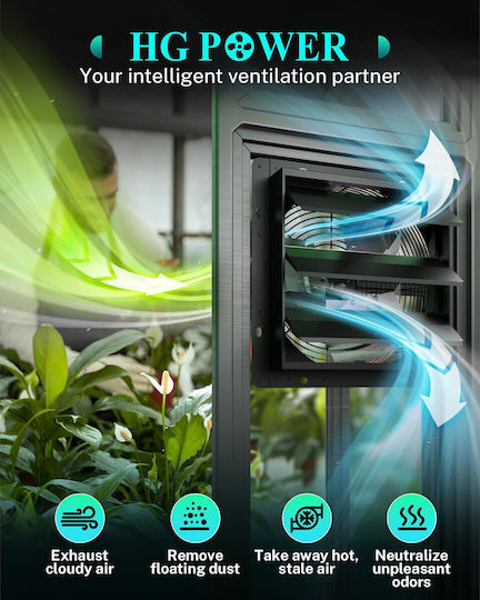 Ventilator de perete pentru baie Gri