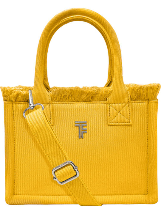 Feel & Touch Caribbean Fabric Beach Bag Yellow