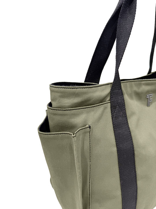Feel & Touch Fabric Black Beach Bag