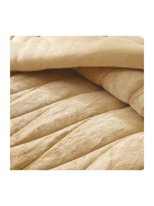 Liolios Home Sherpa Comforter Super King 220x240cm Doha Camel