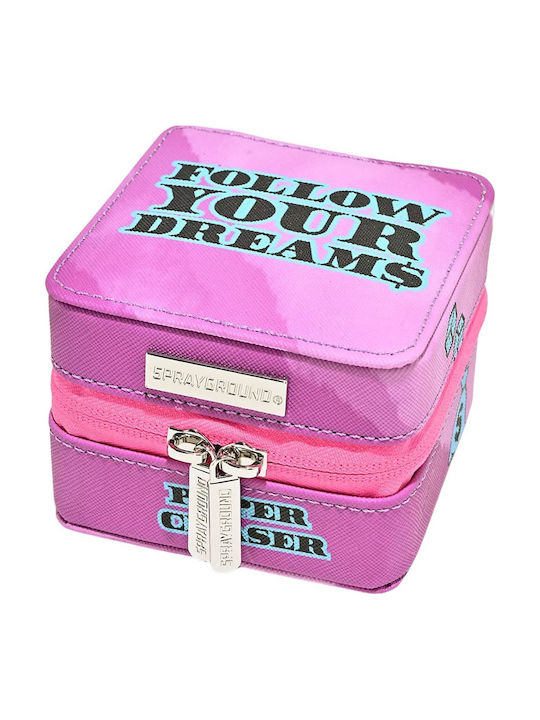 Sprayground Men's Battery Watch with Pink Rubber Strap