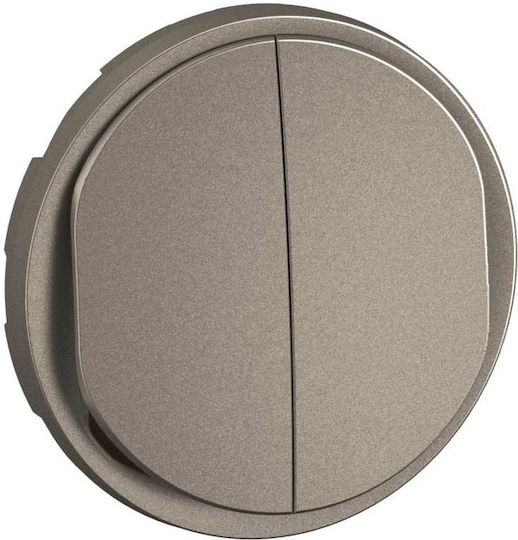 Celiane Double Illuminated Switch Cover Plate Titanium