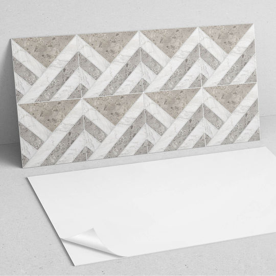Plăci De Perete Din Vinil Imprimare Pentru Dining Geometric Plăci 10x40x20 Cm
