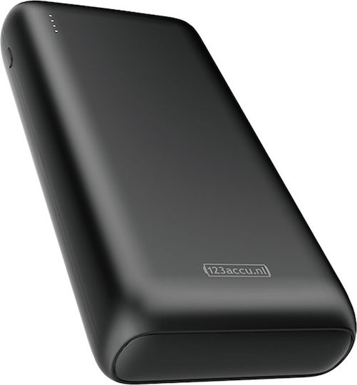 123accu Power Bank 20000mAh 20W με Θύρα USB-A και Θύρα USB-C Power Delivery Μαύρο