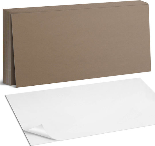 Самозалепващи плочки Графични Трапезария PVC Кафяви 10x40x20 Cm Самозалепващи плочки Графични Трапезария PVC Кафяви 10x40x20 Cm