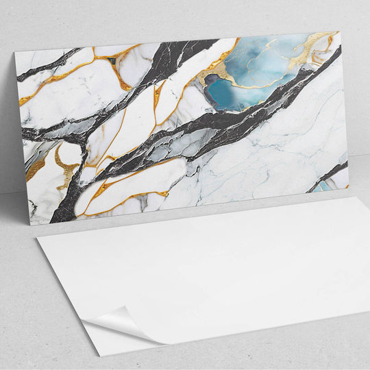 Vinyl Tile Set Kitchen Living Room Marble Vein Pattern 10x40x20 cm