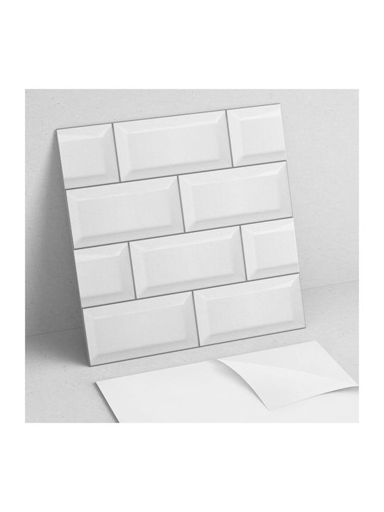 Set Vinyl Kacheln Einfacher Installation 4x50x50 cm Ziegelmuster