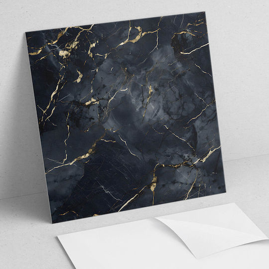 Vinyl Tile Set Kitchen Living Room Elegant Marble Veins 20x20x20 cm