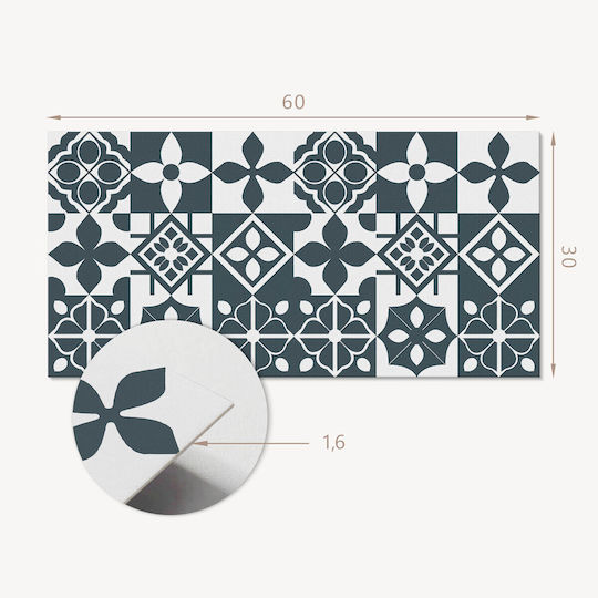 Vinyl Tile Stickers Hallway Geometric Patterns Tiles 6x60x30 cm