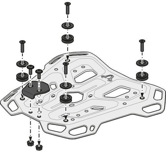 Topcase Case Mount Set Sw-motech Trax Cfmoto 800mt-x Black