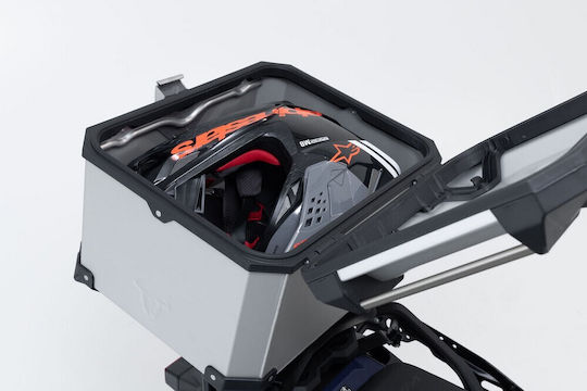 Set Case Mount Topcase Sw-motech Trax Adv Cfmoto 450mt Silver
