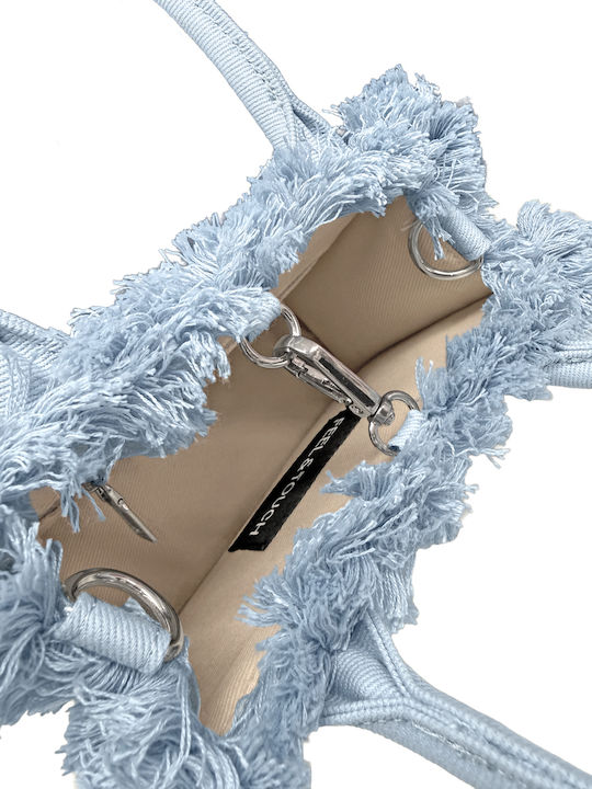 Feel & Touch Caribbean Fabric Beach Bag Light Blue
