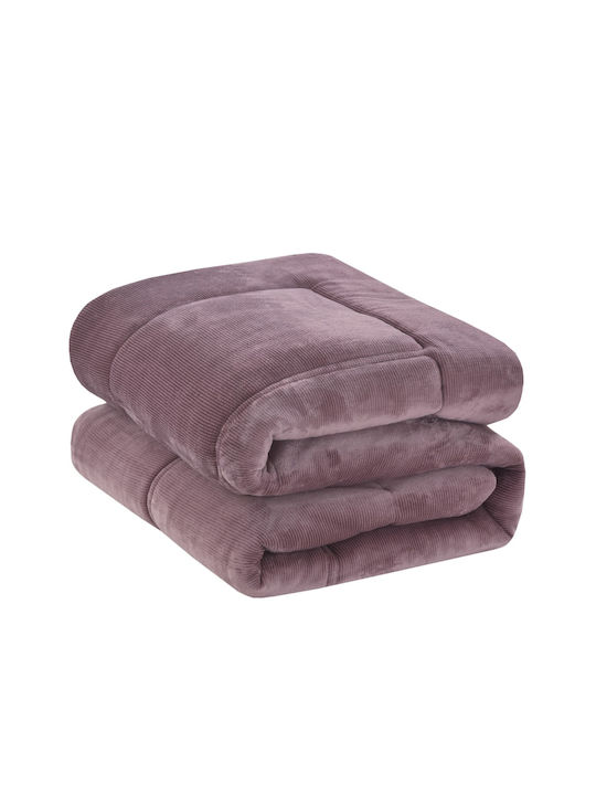 Liolios Home Sherpa Comforter Single 160x240cm Napoli Lilac