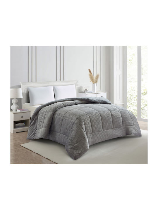 Liolios Home Κουβερτοπάπλωμα Ημίδιπλο 180x240εκ. Sahara Grey